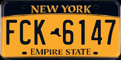 NY license plate FCK6147