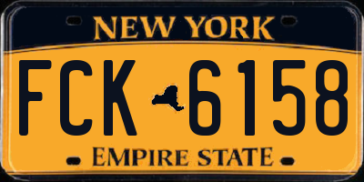 NY license plate FCK6158