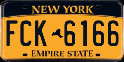 NY license plate FCK6166