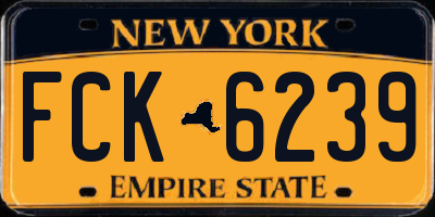 NY license plate FCK6239