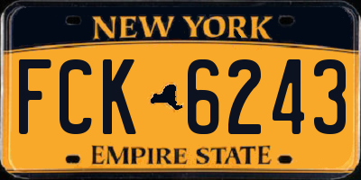 NY license plate FCK6243