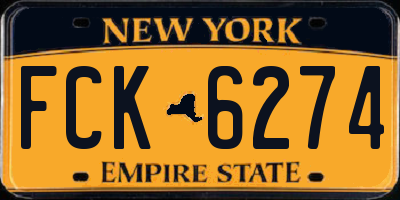 NY license plate FCK6274