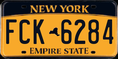 NY license plate FCK6284
