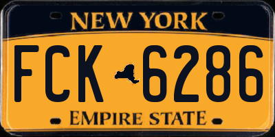 NY license plate FCK6286
