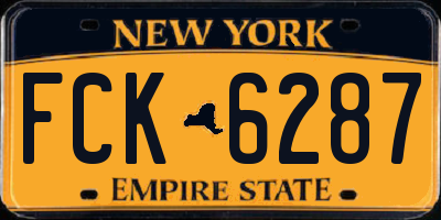 NY license plate FCK6287