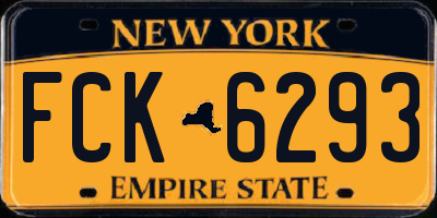 NY license plate FCK6293