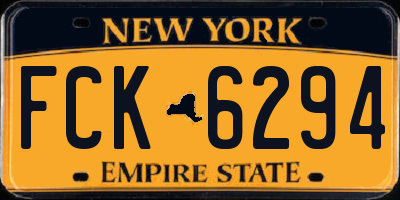NY license plate FCK6294