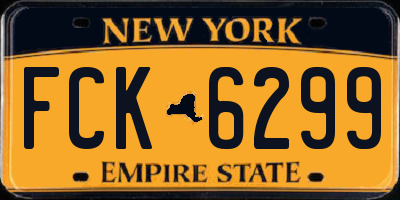 NY license plate FCK6299
