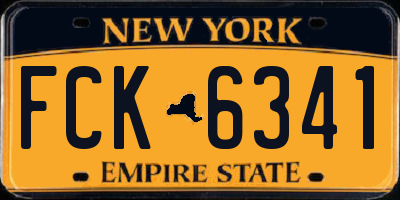 NY license plate FCK6341
