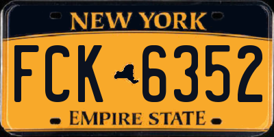 NY license plate FCK6352