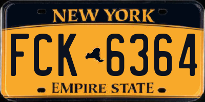 NY license plate FCK6364