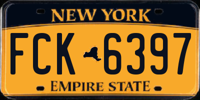NY license plate FCK6397