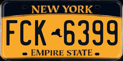 NY license plate FCK6399