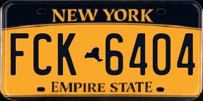 NY license plate FCK6404