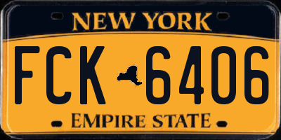 NY license plate FCK6406