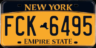 NY license plate FCK6495