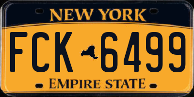 NY license plate FCK6499