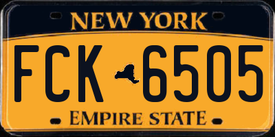 NY license plate FCK6505