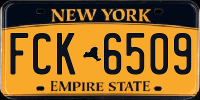 NY license plate FCK6509