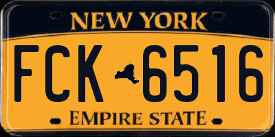 NY license plate FCK6516