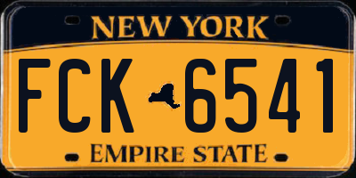 NY license plate FCK6541