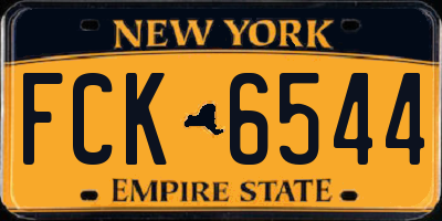 NY license plate FCK6544