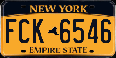 NY license plate FCK6546