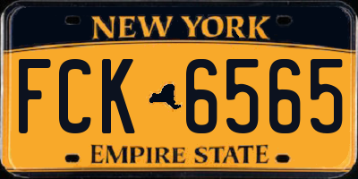 NY license plate FCK6565