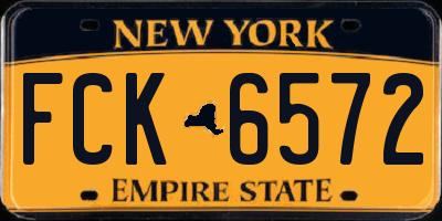 NY license plate FCK6572