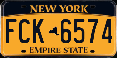 NY license plate FCK6574