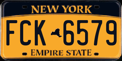 NY license plate FCK6579
