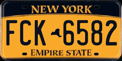 NY license plate FCK6582