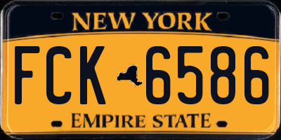 NY license plate FCK6586
