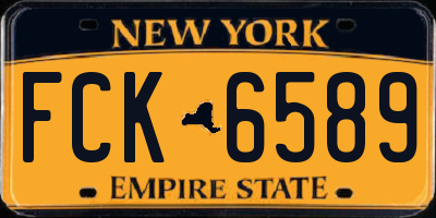 NY license plate FCK6589