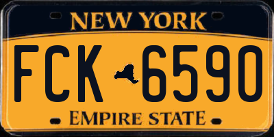 NY license plate FCK6590