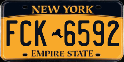 NY license plate FCK6592