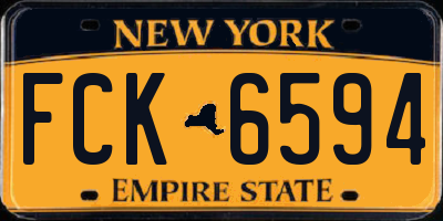 NY license plate FCK6594