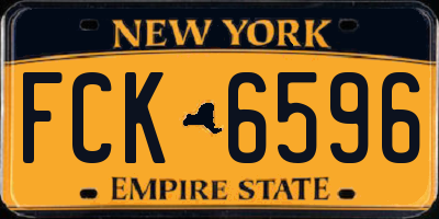 NY license plate FCK6596