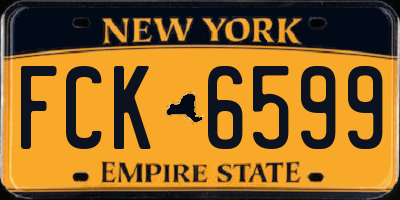 NY license plate FCK6599
