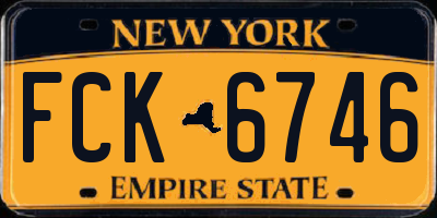 NY license plate FCK6746