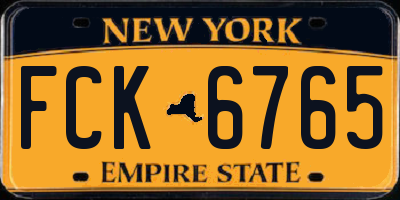 NY license plate FCK6765