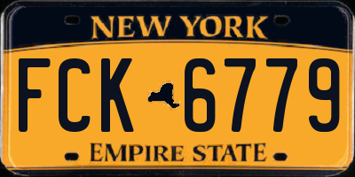 NY license plate FCK6779