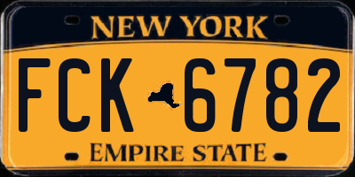 NY license plate FCK6782