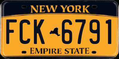NY license plate FCK6791