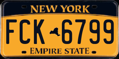 NY license plate FCK6799