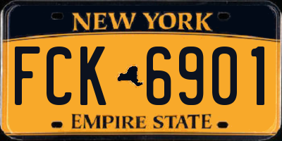 NY license plate FCK6901