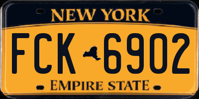 NY license plate FCK6902