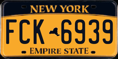 NY license plate FCK6939