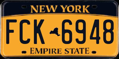 NY license plate FCK6948
