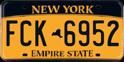NY license plate FCK6952